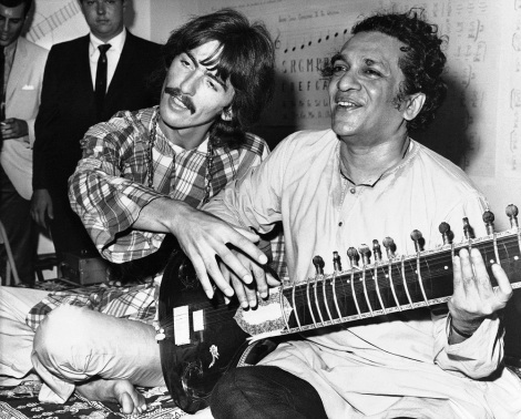 Ravi Shankar And George Harrison 1967